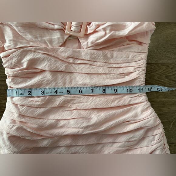 NWT Finders Keepers Carlotta Pink Ruched Puff Sleeve Mini Dress Size XS - Picture 11 of 14